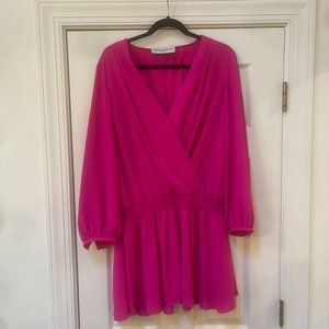 Amanda Uprichard Pink Dress w/ Long Sleeves